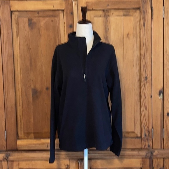 Obermeyer Black quarter zip black jacket Sz XL Juniors PTP: 20.5” - Picture 3 of 12
